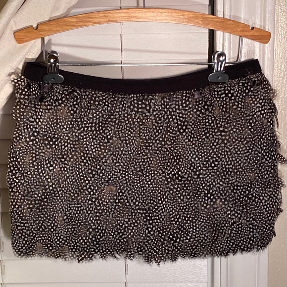 Elizabeth and James Feather Mini Skirt - Picture 1 of 12